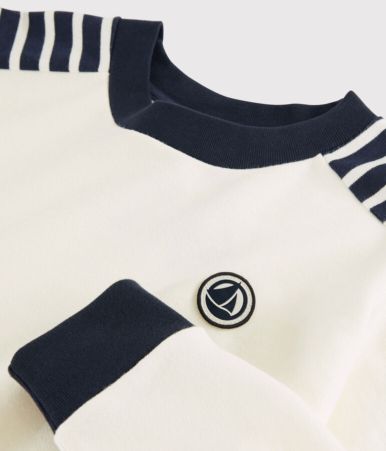 Sweat shirt Femme blanc/bleu