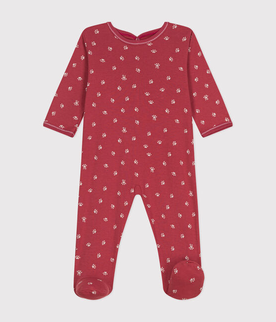 Pyjamas bébé manches longues en coton rose PAPI/beige PANACOTTA