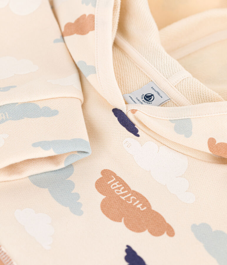 Sweatshirt &agrave; capuche en molleton enfant fille blanc AVALANCHE/ MULTICO