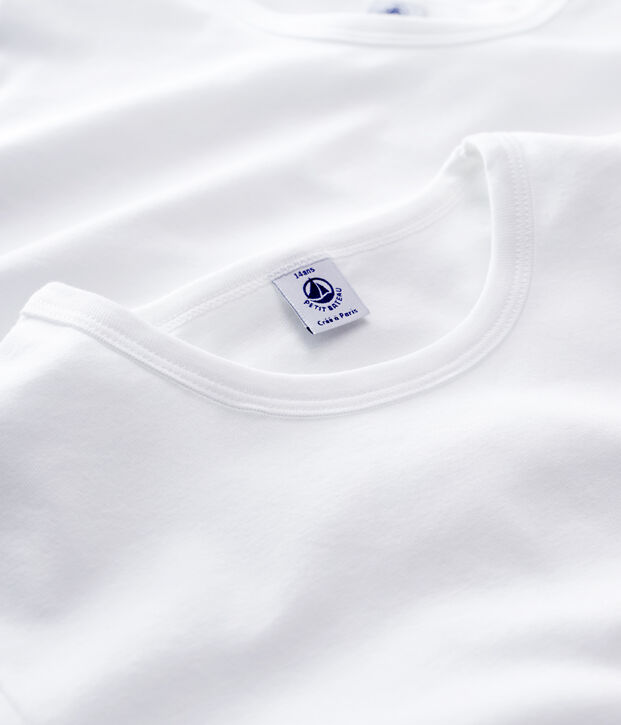 Lot de 2 tee-shirts manches courtes blancs gar&ccedil;on multicouleur