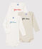 Lot de 3 bodies bébé en coton biologique. variante 1