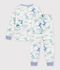 Pyjama enfant en molleton imprim&eacute; dragons blanc/multicouleur