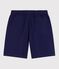 Bermuda short enfant en coton uni bleu SOIR