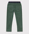 Pantalon droit en velours moyen enfant fille / garçon vert VALLEE