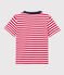 T-shirt manches courtes en coton enfant garçon rouge PEPS/blanc MARSHMALLOW