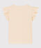 Tee-shirt manches courtes en coton enfant fille écru AVALANCHE