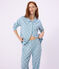 Pyjama boutonné femme en coton imprimé MIMI/ ECUME