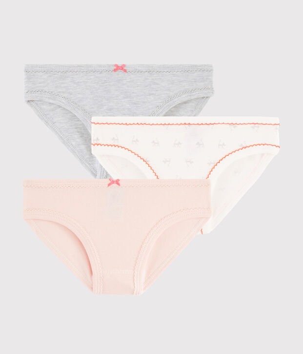 Lot de 3 culottes imprim&eacute; chat petite fille multicouleur