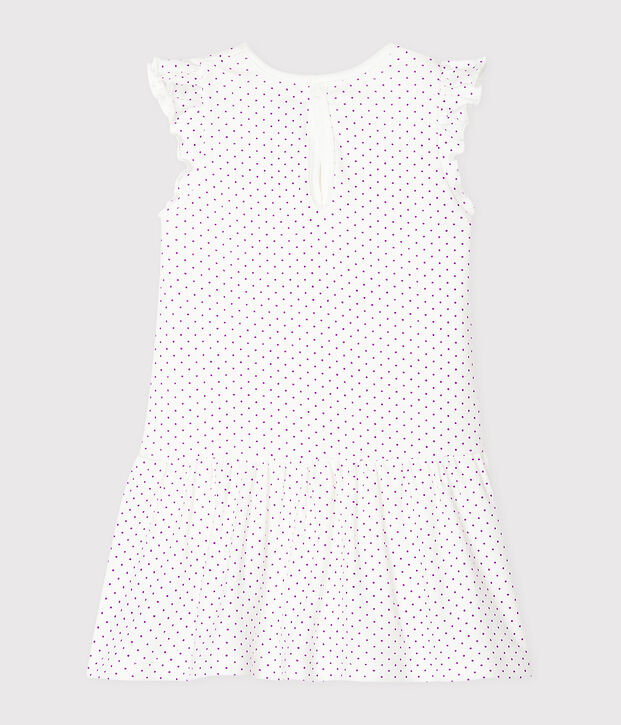 Robe body imprim&eacute;e b&eacute;b&eacute; fille violet/blanc