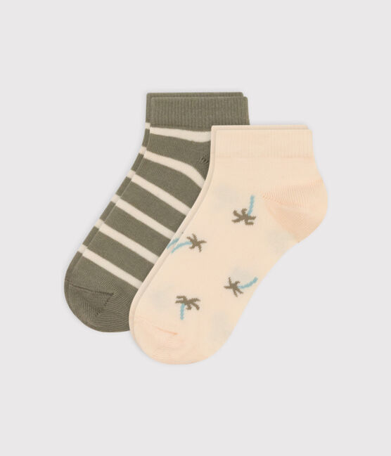 Lot de 2 paires de chaussettes palmiers en jersey de coton enfants variante 2