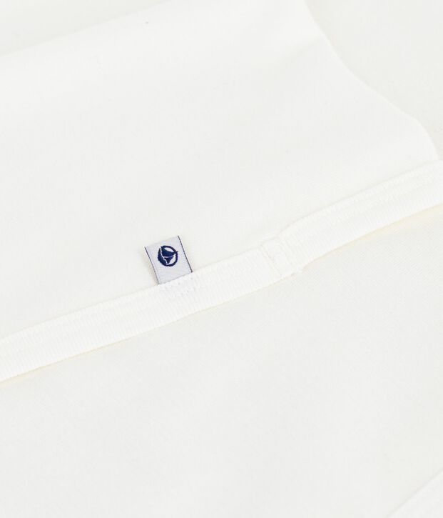 Lange en coton b&eacute;b&eacute; blanc