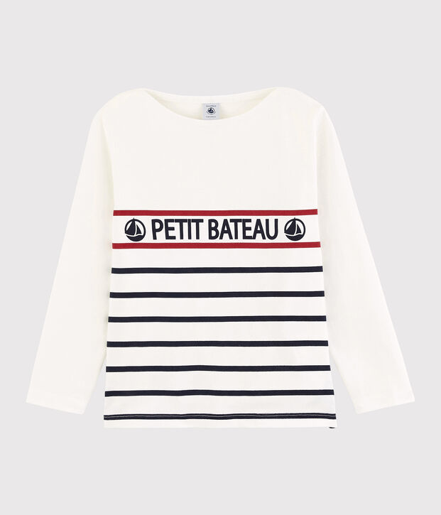 Tee-shirt en jersey enfant fille - gar&ccedil;on blanc