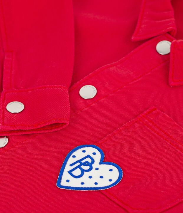 Veste enfant en coton unie rouge