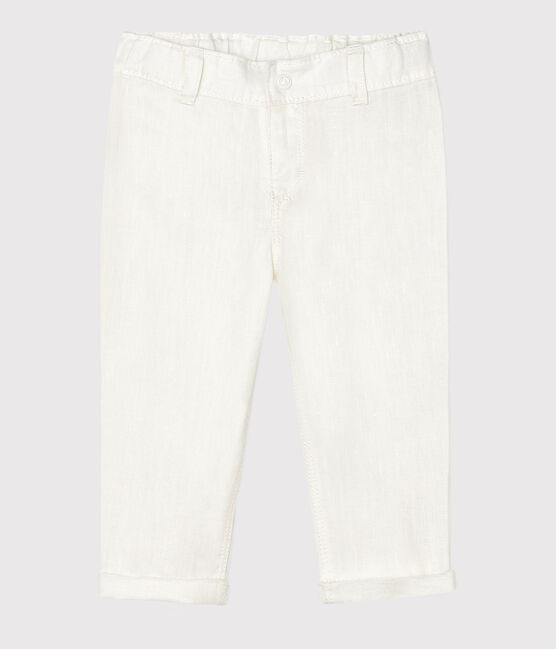 Pantalon en lin bébé garçon blanc MARSHMALLOW