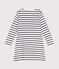Chemise de nuit en coton rayé enfant blanc MARSHMALLOW/bleu SMOKING