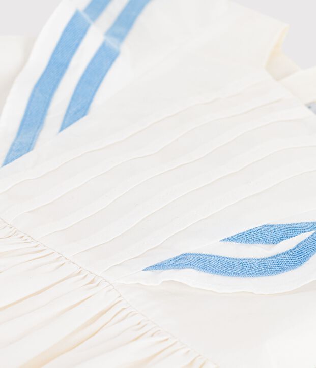 Robe sans manches enfant en coton blanc