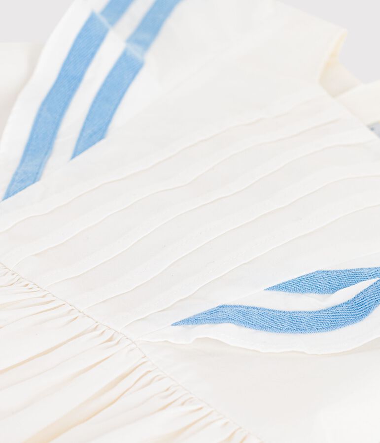 Robe sans manches enfant en coton blanc MARSHMALLOW