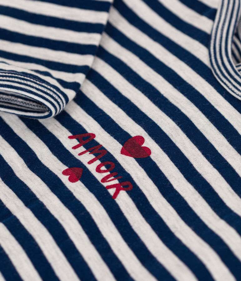 Pyjama  rayures en tubique b&eacute;b&eacute; bleu MEDIEVAL/ MONTELIMAR