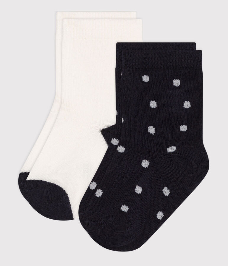 2 paires de chaussettes en coton &agrave; pois b&eacute;b&eacute; variante 1
