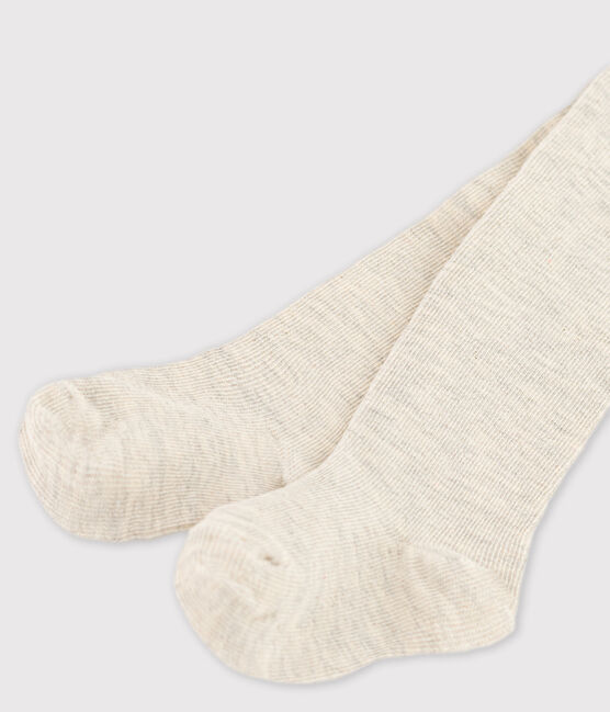 Collant bébé uni en coton beige MONTELIMAR CHINE