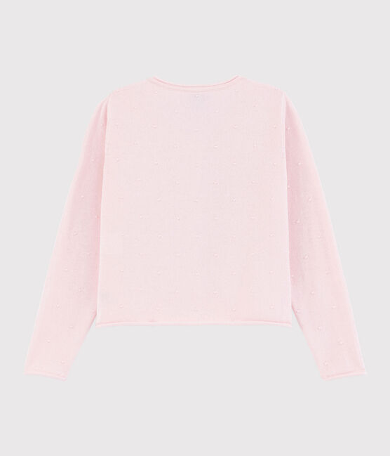 Cardigan en tricot coton enfant fille rose MINOIS