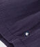 Robe manches courtes jersey épais et gaze de coton enfant fille blanc MARSHMALLOW/bleu SMOKING