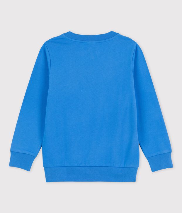 Sweatshirt en molleton enfant gar&ccedil;on bleu