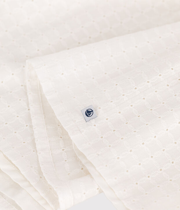 Robe sans manche enfant en coton blanc