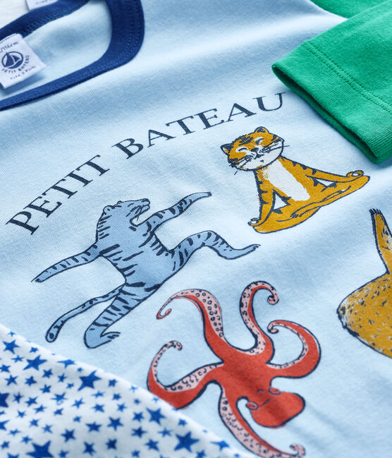 Lot de 2 pyjamas petit garçon en côte et tubique variante 1