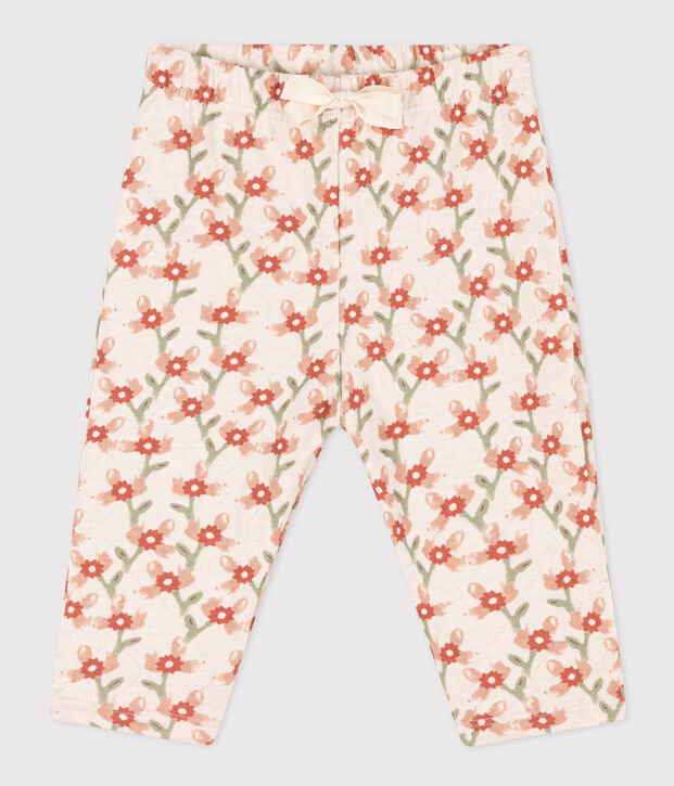 Pantalon en tubique matelass&eacute; imprim&eacute; b&eacute;b&eacute; &eacute;cru/multicouleur