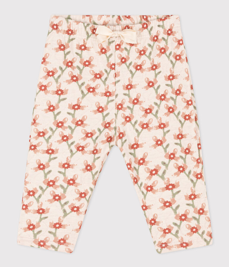 Pantalon en tubique matelass&eacute; imprim&eacute; b&eacute;b&eacute; &eacute;cru/multicouleur