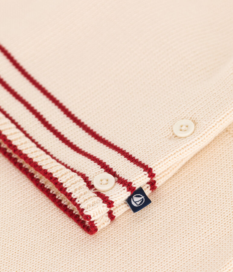 Ensemble b&eacute;b&eacute; deux pi&egrave;ces en tricot coton, jacquard AVALANCHE/ CORRIDA