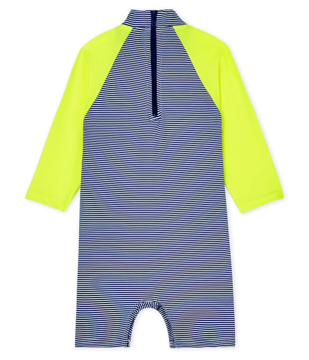 Combinaison &eacute;coresponsable b&eacute;b&eacute; fille/gar&ccedil;on bleu/blanc