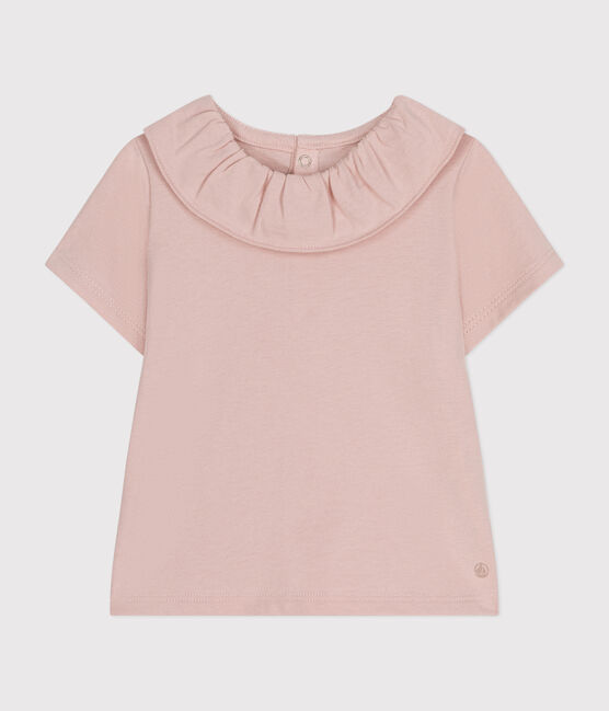 Blouse manches courtes en jersey bébé rose SALINE