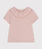 Blouse manches courtes en jersey bébé rose SALINE