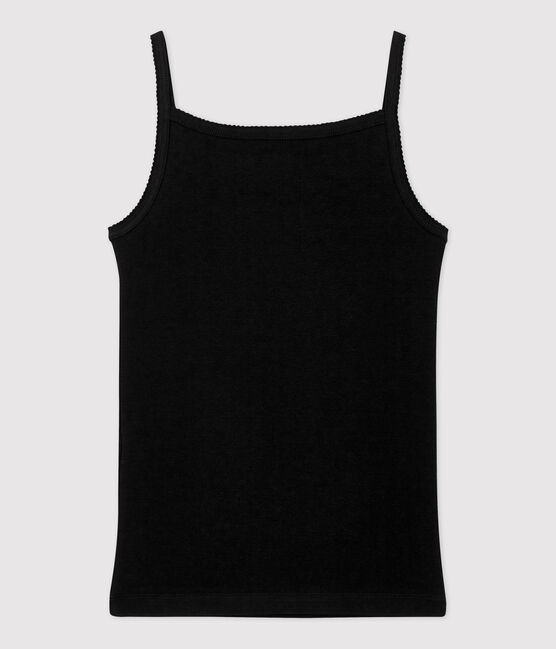 Chemise à bretelles L'ICONIQUE en coton BIO Femme noir NOIR