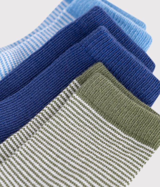 3 paires de chaussettes b&eacute;b&eacute; en coton milleraies multicouleur