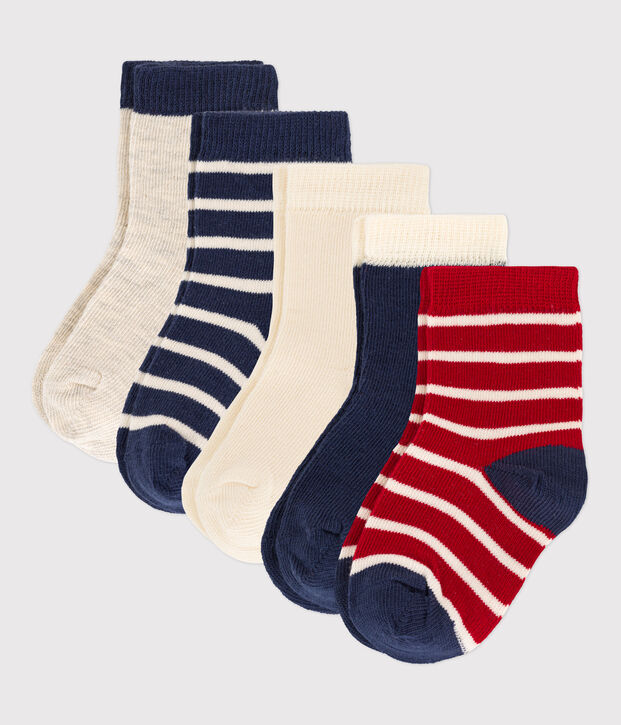 Lot de 5 paires de chaussettes b&eacute;b&eacute; multicouleur