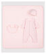Coffret cadeau naissance rose bébé en coton biologique
