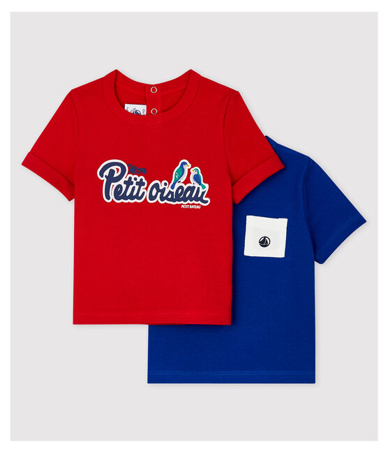 Lot de 2 tee-shirt en côte uni bébé garçon variante 1