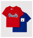 Lot de 2 tee-shirt en côte uni bébé garçon