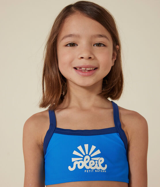 Maillot de bain 2 pièces enfant fille bleu SURF