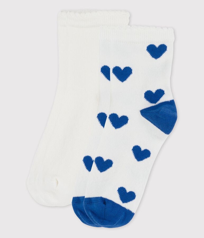 Lot de 2 paires de chaussettes enfant fille multicouleur