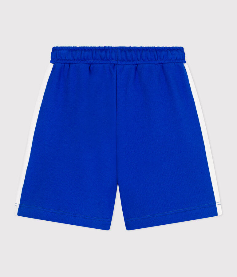 Bermuda short enfant en coton uni bleu PERSE