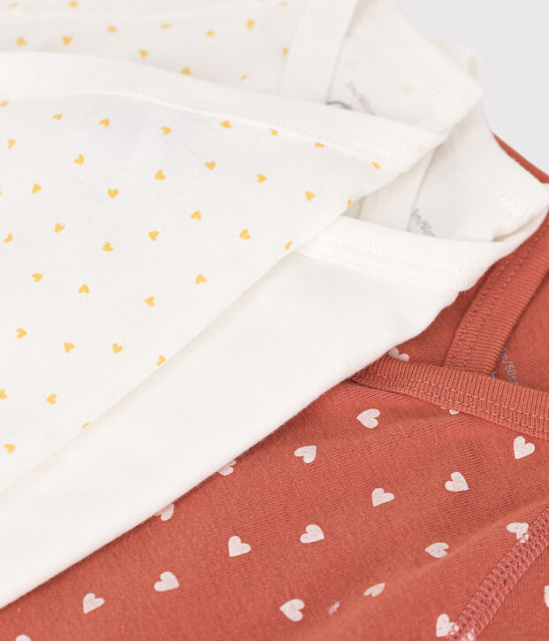Lot de 3 bodies manches longues b&eacute;b&eacute; en coton multicouleur