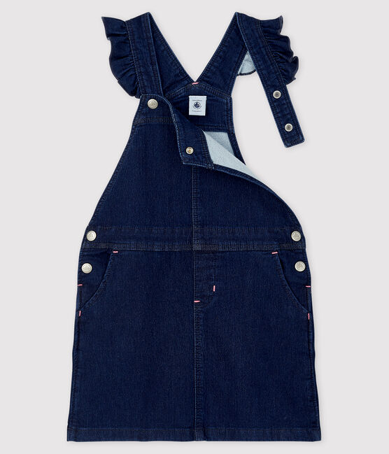 Robe salopette enfant fille bleu DENIM BLEU FONCE