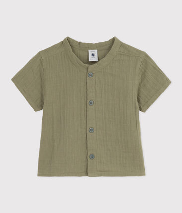 PETIT BATEAU - Chemise manches courtes bébé en gaze de coton