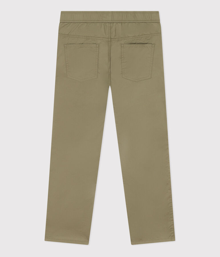 Pantalon regular en serge de coton enfant gar&ccedil;on vert