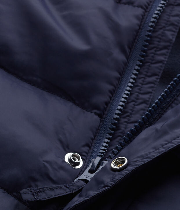 Doudoune gar&ccedil;on d&eacute;perlante doubl&eacute;e bleu