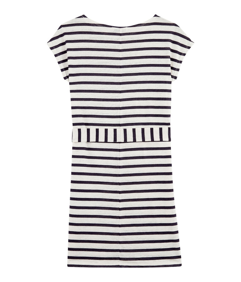 Robe Lin Femme blanc MARSHMALLOW/bleu MEDIEVAL